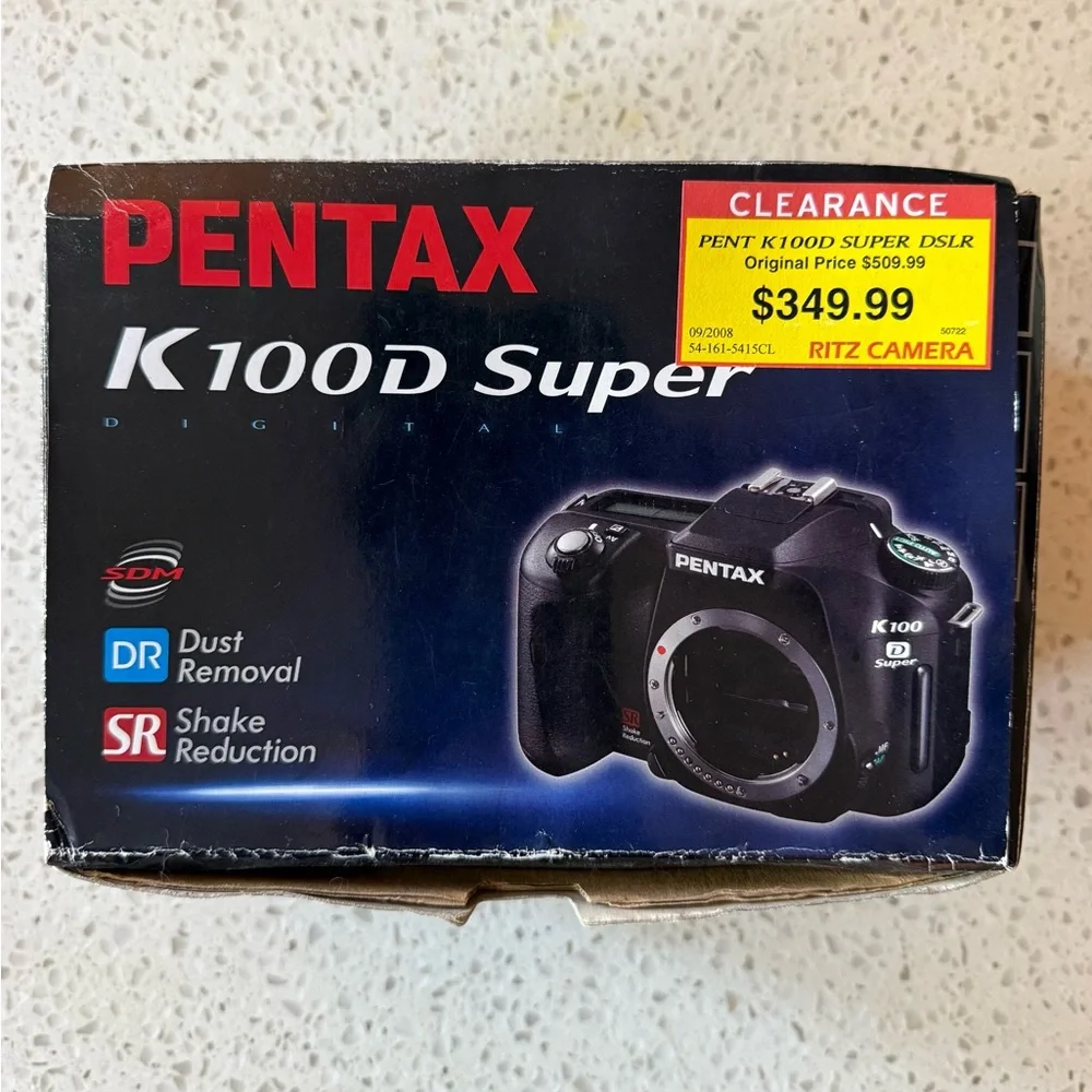 Pentax K100D Super DSLR Camera - Black - NEW IN BOX
